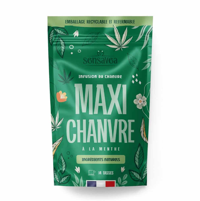 Infusion CBD Maxi Chanvre-Menthe – 25g – Sensavea