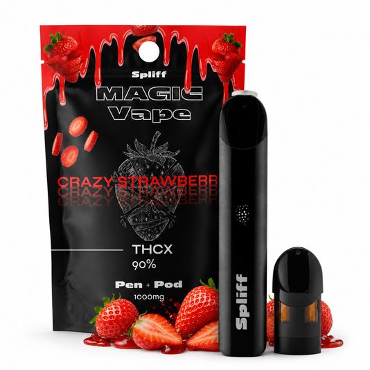 Vape THCX – Crazy Strawberry – Batterie + Pod – Spliff®